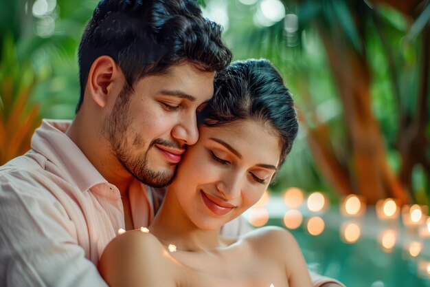 Couple Enjoying a Candlelit Spa Treatment Perfect Valentine s Day Relaxing Experience Luxurious