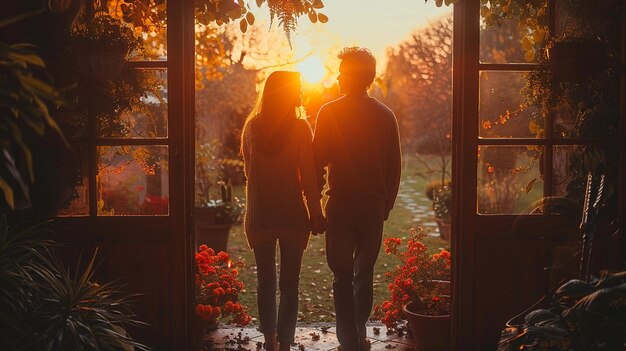 Photo couple envisioning life in their dream house