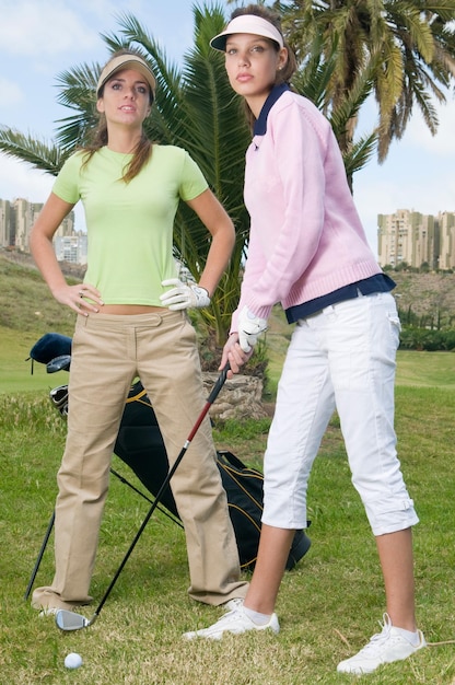 couple of golf players during a game