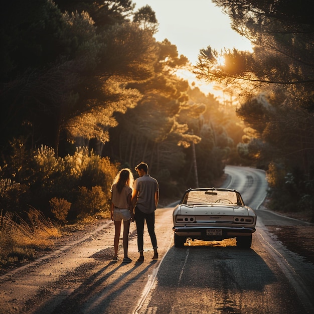 couple having romantic moments together GENERATIVE AI