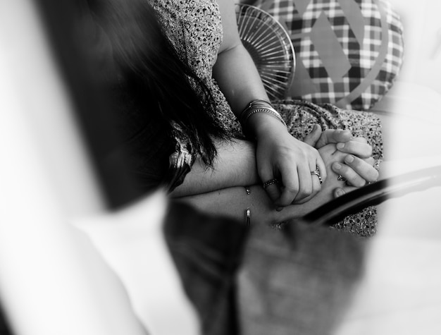 Couple Holding Hands Together Love Tenderness