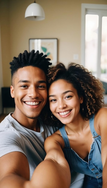 a couple poses for a photo together