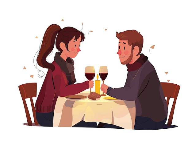 Photo a couple sit at a table with glasses of wine and a man with a woman sitting at the table