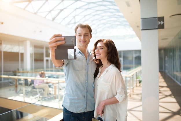 Couple taking a selfie