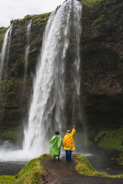 Couple traveling together in country side