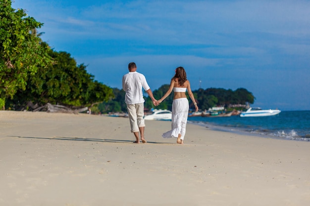 Couple on a tropical beach