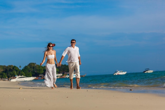 Couple on a tropical beach