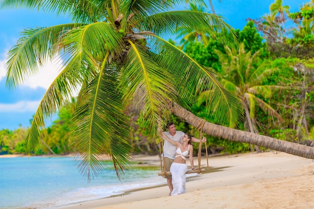 Couple on a tropical beach