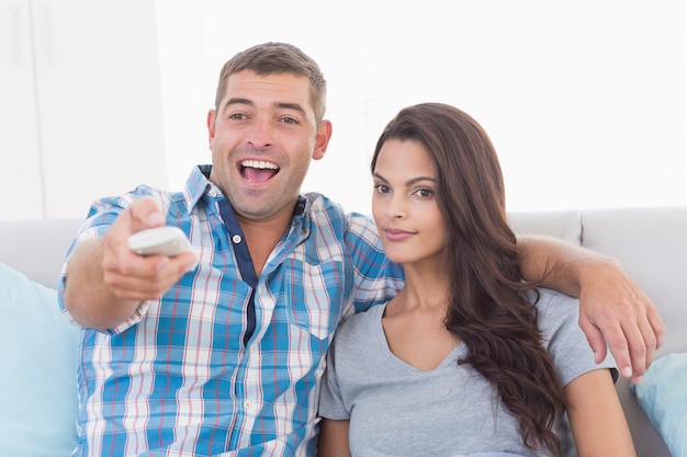 Couple watching TV