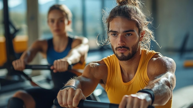 Photo couple workouts capturing fitness and romance in the gym