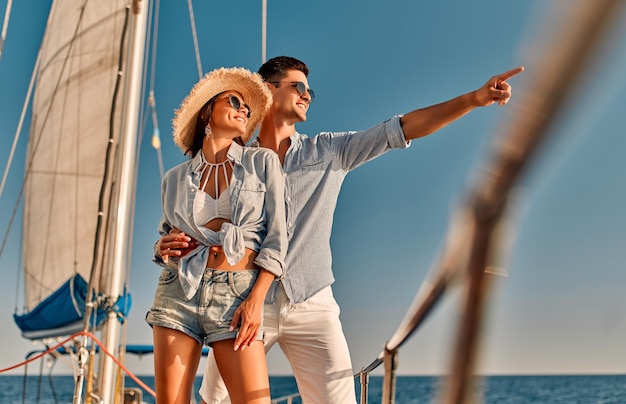 Couple on yacht