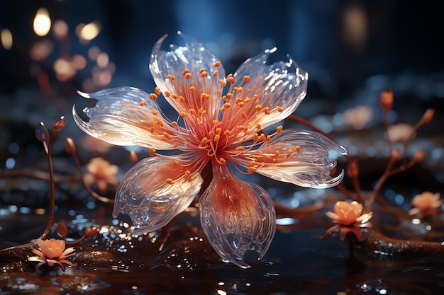 Courageous Flower Facing Challenges in Octane Render