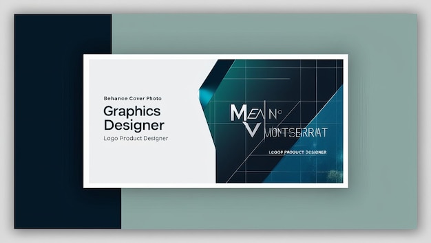 Photo cover photo with geometric design for professional branding