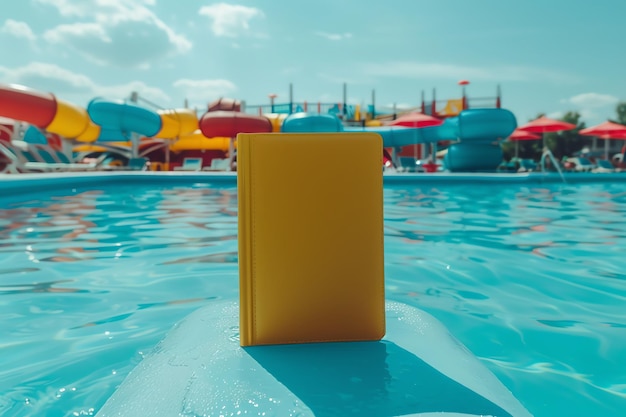 Cover for a water park travel journal perfect for capturing memories from a water park visit