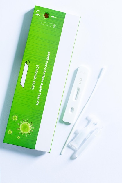 COVID test kit,Antigen test kit for home use to detection coronavirus infection. Rapid antigen test.