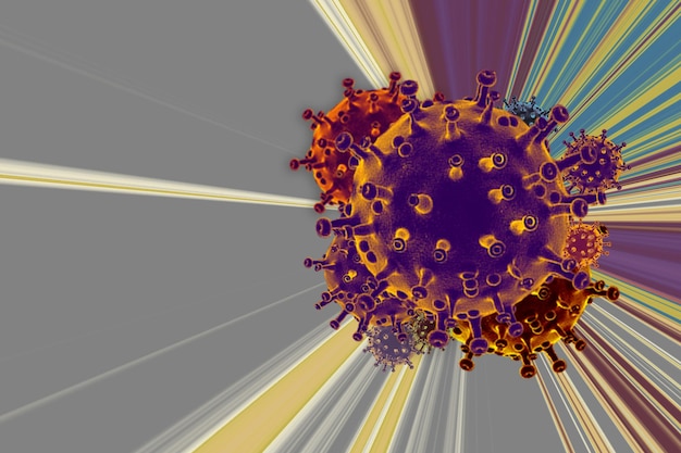 COVID19 corona virus prevention and quarantine poster Pandemic medical health risk virology concept