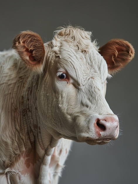 cow isolated on paper background