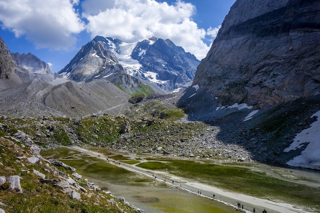 Cow lake, Lac des Vaches, in Vanoise national Park, Savoy, France