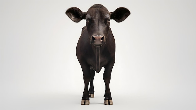 A Cow on white background