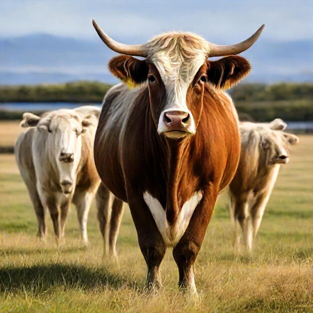 a cow with a tag on its ear is looking at the camera