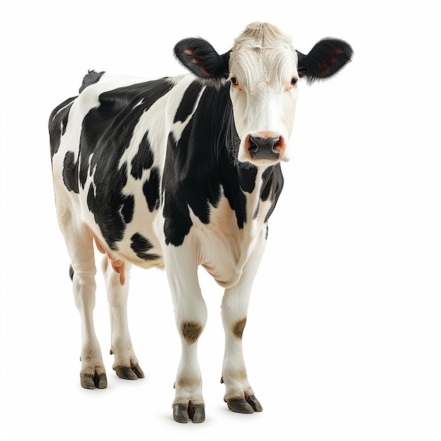 A cow with white background