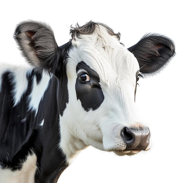 A cow with white background