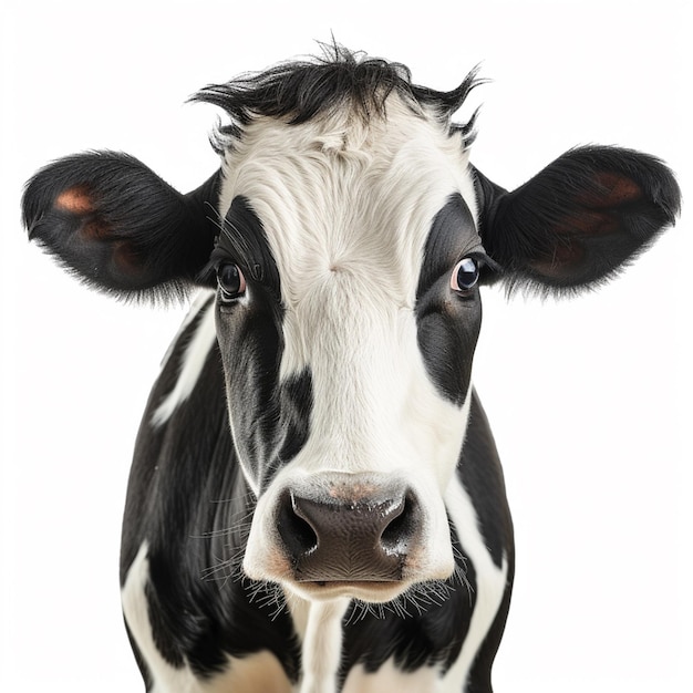 A cow with white background