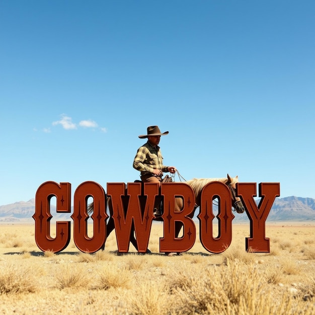 Photo cowboy text effect