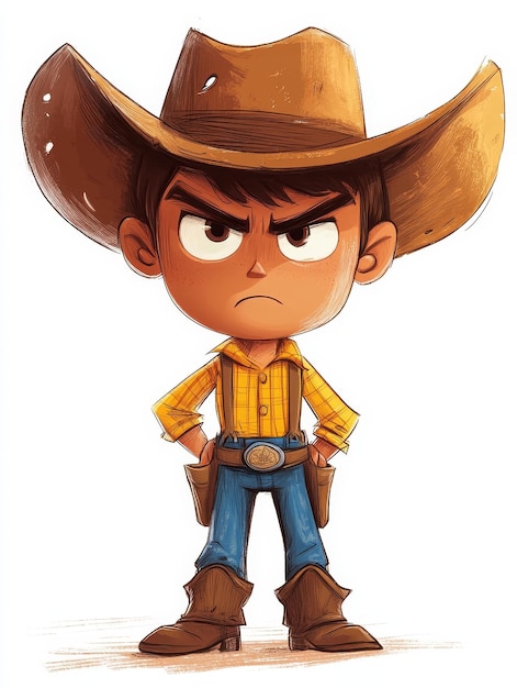 A Cowboy With a Determined Look