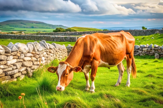 Cows standing in field portrait