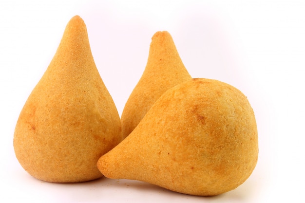 Coxinha, traditional Brazilian cuisine snacks stuffed with chicken