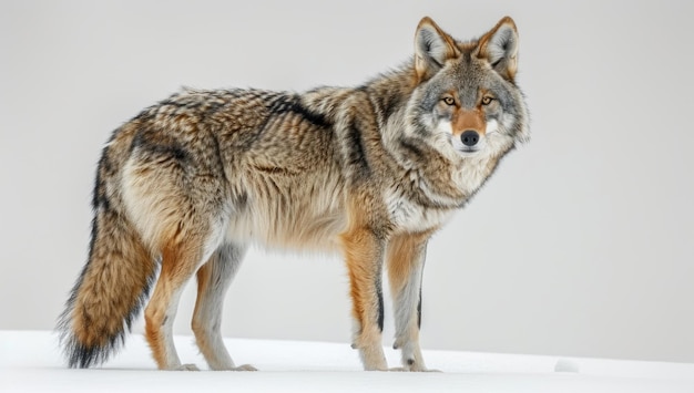 Coyote Standing in the Snow