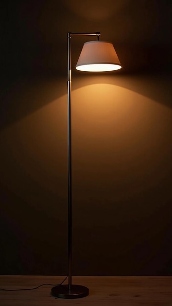 Photo cozy ambient table lamp with warm lighting in room