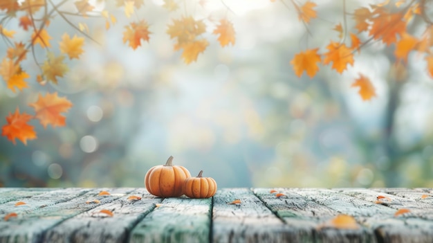 Cozy Autumn Product Display Background Generative AI