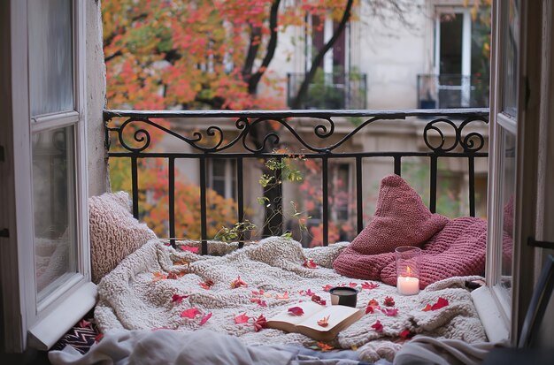 Cozy Balcony in Autumn