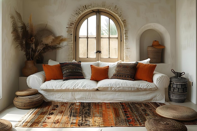 Cozy Boho Chic Nook with Earthy Accents and Textures Concept Boho Chic Decor Cozy Nook Earthy Accents Textured Fabrics Interior Design