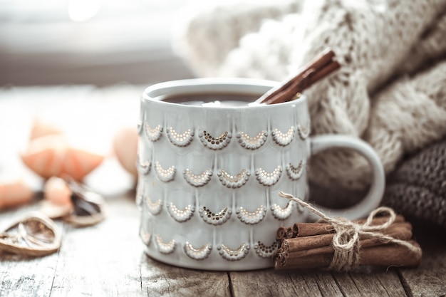 a cozy Christmas tea Cup still life