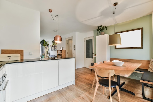 Cozy dining room of a modern apartment