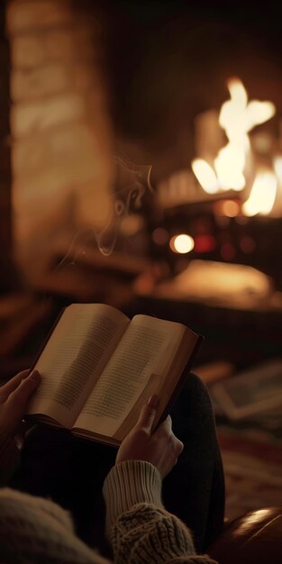 Cozy Fireplace Reading