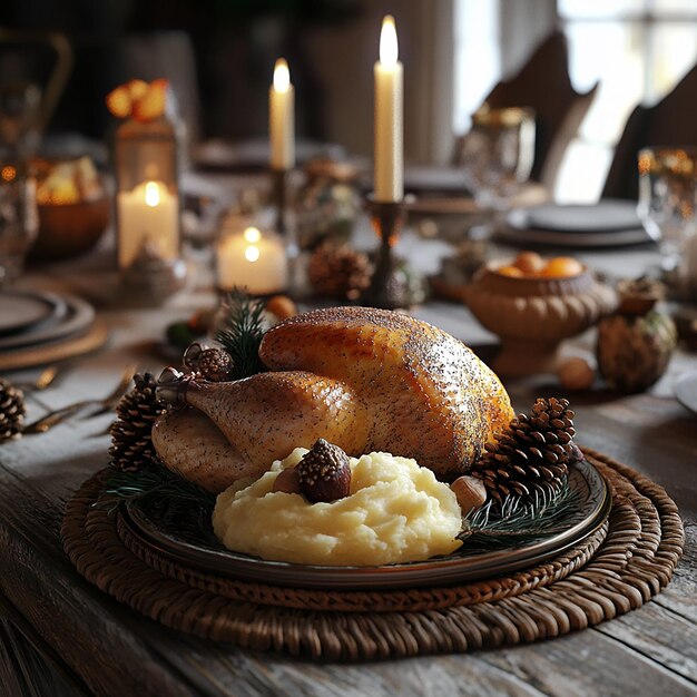 Cozy and Intimate Thanksgiving Dinner Setup