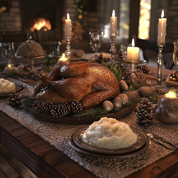 Cozy and Intimate Thanksgiving Dinner Setup