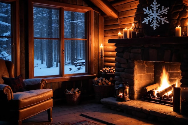 Cozy Living Room with Fireplace