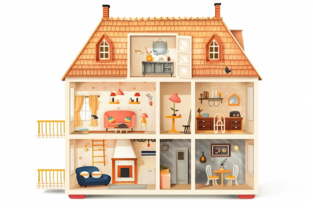 cozy miniature home with tiny details