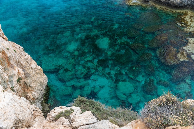 Cozy picturesque bay on the shores of the Mediterranean Sea