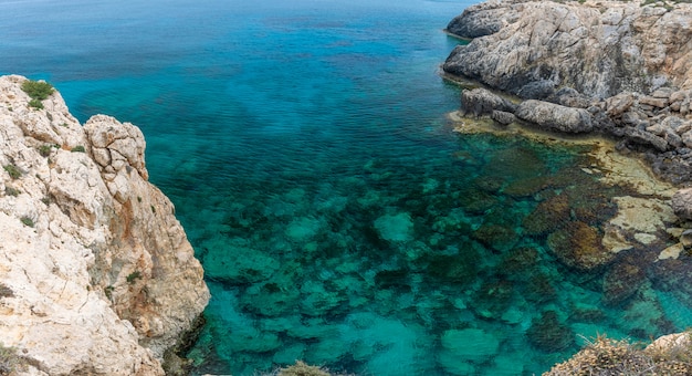 Cozy picturesque bay on the shores of the Mediterranean Sea