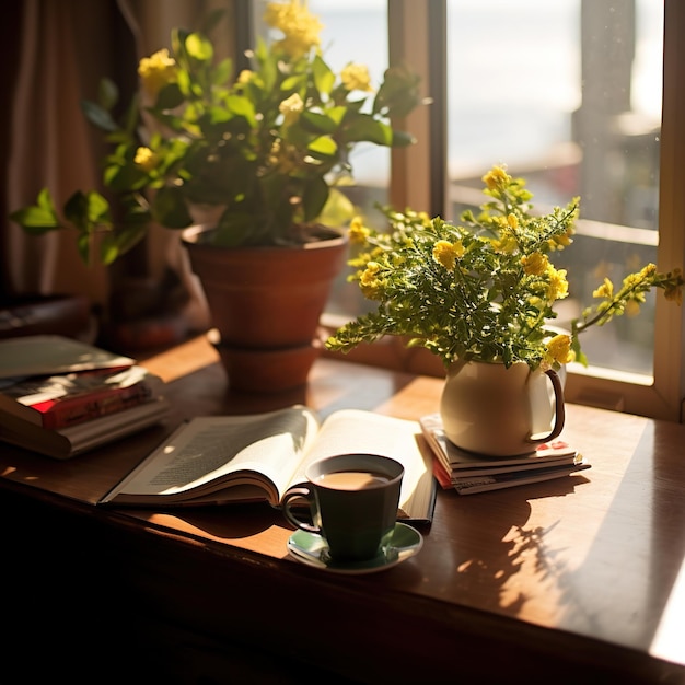 cozy room at morning