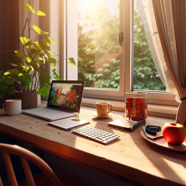 cozy room at morning