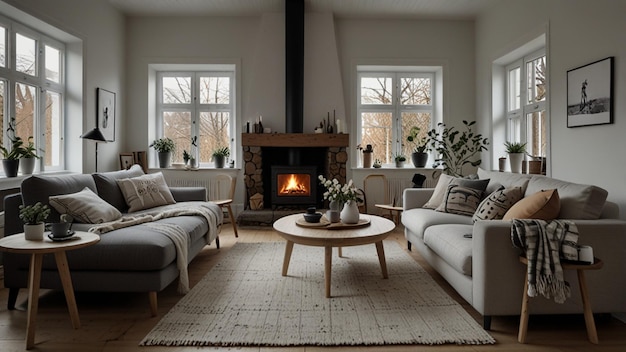 cozy scandinavian living room