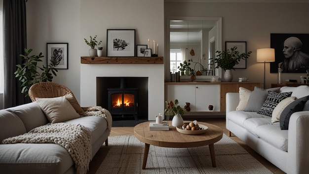 cozy scandinavian living room