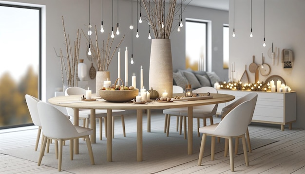 Cozy Scandinavian Table Setting Hygge Dining Warmth and Comfort